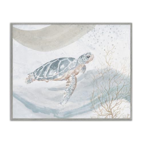 Drifting Sea Turtle Ocean Wave, 16 x 20 Inch Framed Giclée Print