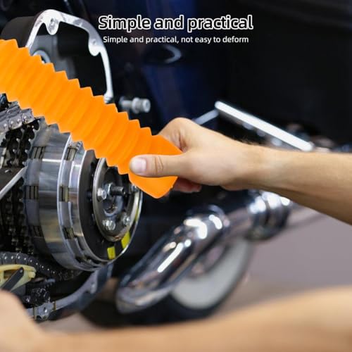 Protector de maletero de horquilla amarillo compatible con varios modelos de moto 5