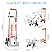 4 in 1 Industrial Convertible Stair Climbing Cart 1000 LBS Capacity, Heavy Duty Aluminum Hand Truck Dolly Cart with Solid Wheel, Folding Stair Climbing Cart Trolley for Transport Logistics Moving