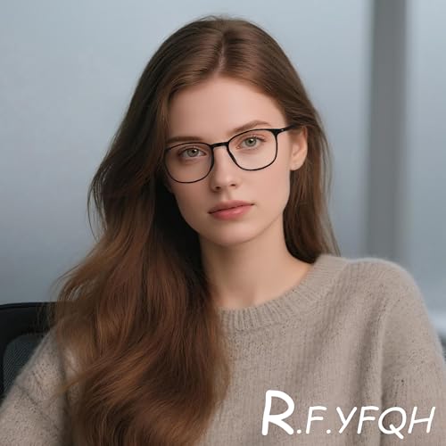 Image of Blue Light Blocking Glasses for Women Men, Square Thick Frame Anti Eyestrain & UV Glare JF6218