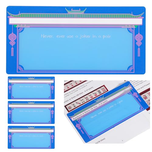 4 Pcs Mahjong Card Guide and Line Finder