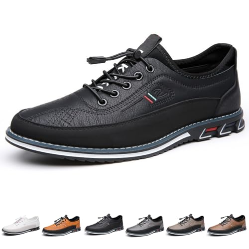 Zapatos Oxford ortopédicos Marcel Zapatos Casuales Zapatos Deportivos Zapatos Formales Zapatos de Negocios (Black,41)