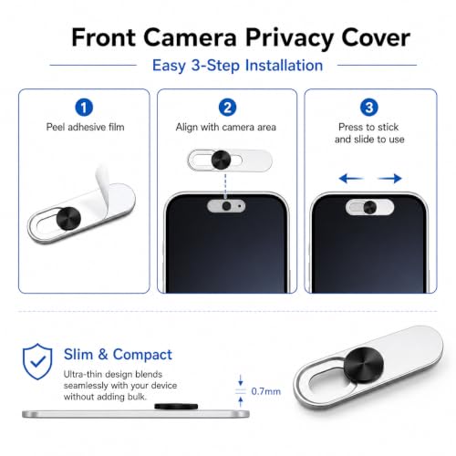 Image of 1Pcs Front Camera Cover for Mobile, Mobile Camera Cover, Privacy Protection