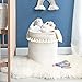 Mkono Macrame Decorative Cotton Rope Basket Boho Nursery Decor Cute Woven Tassel Closet Storage Bins Organizer for Baby Toys,Diaper, Blankets,Magazine,Potted Plants Cover,Living Room,Bedroom, 15