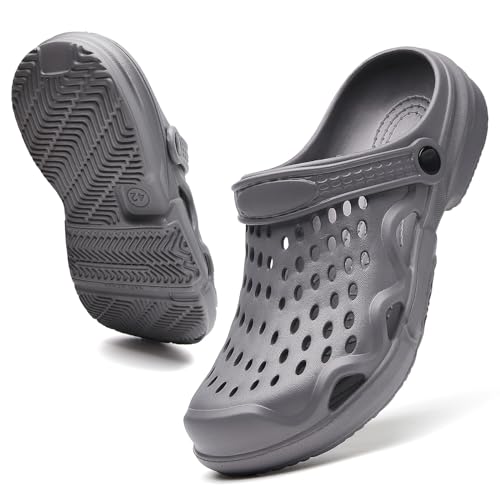 Image of CERYTHRINA Mens Garden Clogs Lightweight Breathable Slip on Sandals Fashions Pool Beach Shoes Non Slip Home Clogs Slippers