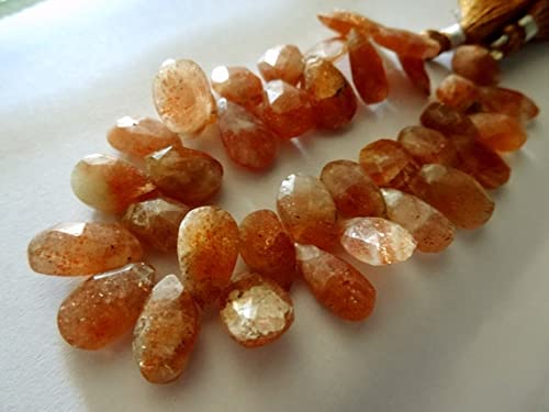 Pierre de soleil véritable en poire facettée pour raviver l'éclat de vos bijoux ternes