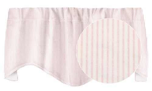Decorative Things Pink Curtain Valance for Window Treatment, Kitchen Curtain, Nursery Room Girls...