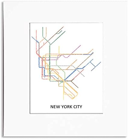 New York City Subway Map Word Art Print