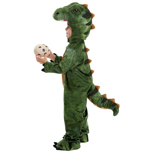 Spooktacular Creations Halloween Realistic T-rex Costume Outfit Dinosaur Jumpsuit with Egg for Kids Toddler Dress-up Party4