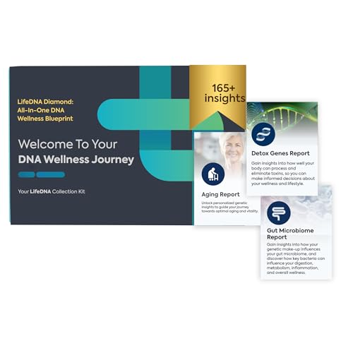 LifeDNA Genetic Methylation Test Kit, All-In-One DNA Wellness Blueprint: 13 Genes Including MTHFR,...