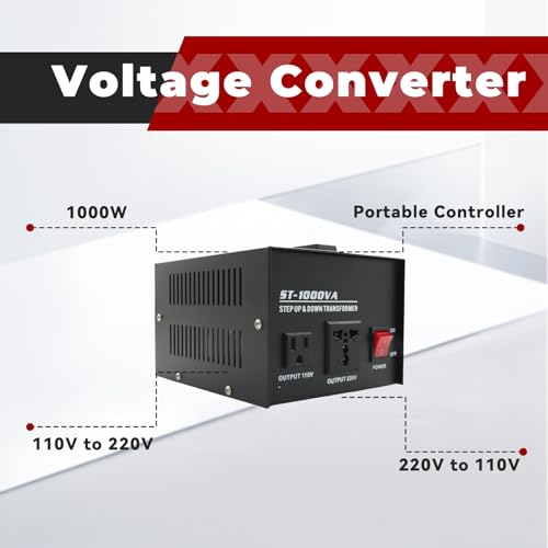 findmall Voltage Converter 1000W Step Up/Down Transformer 110V to 220V/220V to 110V Converter Transformer4