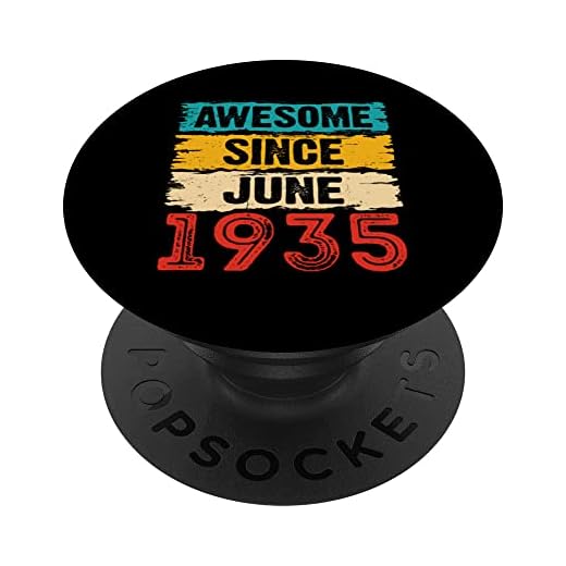 Regalos de cumpleaños 88 años impresionantes desde junio de 1935 PopSockets PopGrip Intercambiable