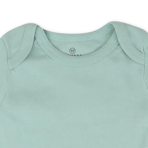 HonestBaby baby-boys 5-pack Short Sleeve Bodysuits One-piece 100% Organic Cotton for Infant Baby Boys4