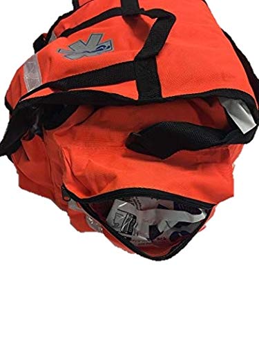 Image of Dealmed First Responder Trauma Bag - Fully Stocked EMS Emergency Kit - Orange Professional Equipment Organizer