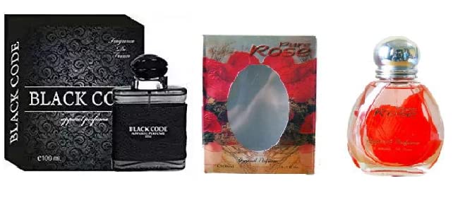 St Louis Black Code & Pure Rose Apparel Perfum Combo Pack For Mens & Womens (100 ml)