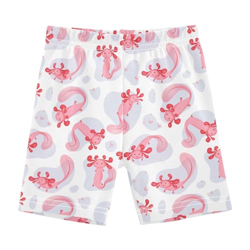 JHKKU Girls Cute Axolotl Shorts Cotton Cartwheel Bike Kids Biker Under Dress Dance Short Girl Clothes 4T