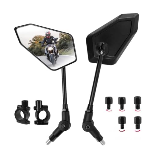Espejo retrovisor moto universal giratorio 360 compatible con Suzuki y Kawasaki