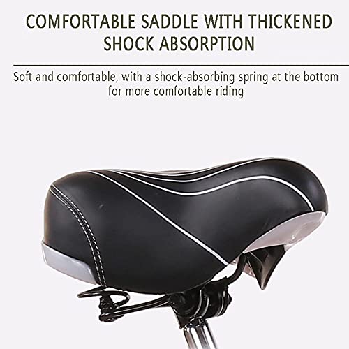 ZJZ Drie wielen fiets 20 inch dubbele ketting volwassen driewieler vrachtmand 3-wiel fiets trike voor recreatie winkelen… - Afbeelding 4