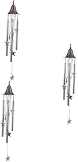 GANAZONO 3 Pçs Estrela De Cinco Pontas Sinos De Vento De Metal Sino De Vento Vintage Carrilhão De Vento Ao Ar Livre Tubos De Metal Carrilhão De Vento Simpatia Sinos De Vento Jardim