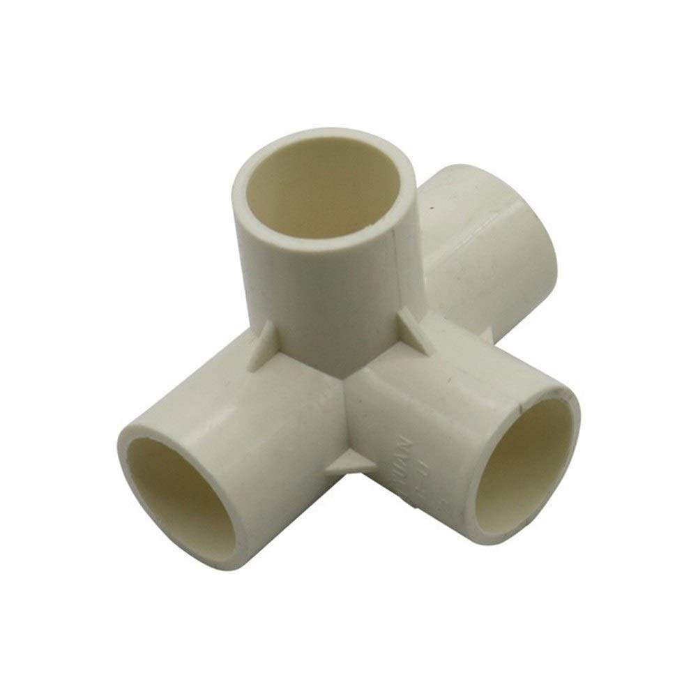 Raccordo a gomito a 4 vie 20 mm 25 mm 32 mm Agricoltura irrigazione giardino irrigazione tubo adattatore raccordi in PVC connettori 20 pezzi (colore : Nero, Diametro: 20 mm)