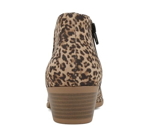 Image of Soda Women's Mug Round Toe Faux Suede Stacked Heel Western Ankle Bootie