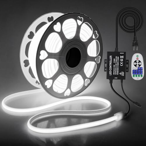 Tira de luces LED COB 100 pies luz blanca fría 110-120V miniatura 2