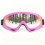 ZQtyf Ski Snowboard Goggles - UV Adjustable Riding Protective Goggles, Motorcycle ATV Glasses For Youth Men Women (Pink)