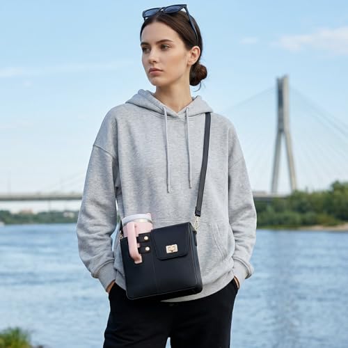 Image of Asaint Stanley Cup Purse Crossbody Bag for 40oz Tumbler with Handle, Water Bottle Purse Pocket Adjustable Strap