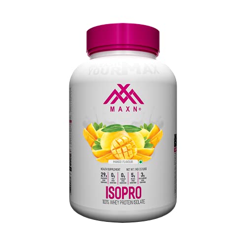Image of MAXN ISOPRO /Whey Protein Isolate - Flavoured Supplement for Muscle Growth (Mango, 1 kg)