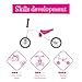 Chillafish Quadie: Stable 4-wheel “Grow-with-Me” Ride-On, 3 Seat Positions with Cookie Storage in the Seat, Silent Non-Marking Wheels and Customization Stickers, Ages 1-3, Pink
