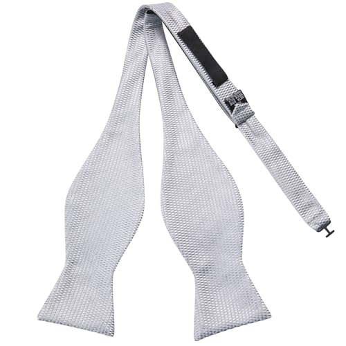 Image of Dubulle Self Tie Bow Ties and Lapel Pin for Men Paisley Solid Mens Bowtie and Handkerchief Cufflinks Set Wedding