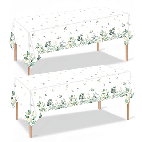 Litinliv 2PCS Nappes Fête de Décoration, 137x274CM Imperméable en Plastique, Décorative avec...