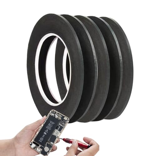 Double Sided Mobile Tape – 2/3/5mmx0.5mm 10m 5pcs, LCD Touch Screen Adhesive Bonding Heat Moisture Solvent Resistant Electronic Device Fix | Perfect for Tablet Laptop Smartphone Cables