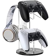 OBEST コントローラースタンド ゲームコントローラー収納ラック イヤホン掛けスタンド 二層デザイン 安定滑り止め デスクトップ収納 アクリル Xbox ONE X Switch PS4 PS...