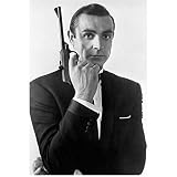 Sean Connery as James Bond Holding Gun Up in Tux 8 x 10 Inch Photo