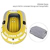Thicken Raft Inflatable Kayak Inflatable Boat Canoe-1 Person Inflatable Fishing Boat Floaties Kayak Yellow PVC Boat Touring Kayak Swimming Pool Lake Toys for Adults #4