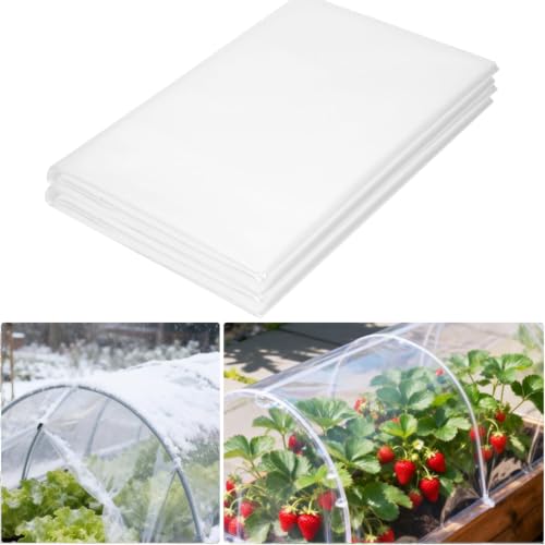 Image of Heavy Duty Polythene Sheeting, 2M X 6M Extra Thick Clear Plastic Cover Sheets
