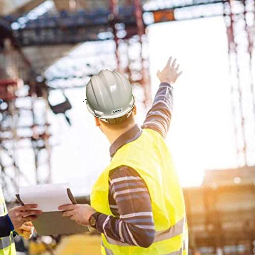 Image of LADWA White Heavy Duty Superior Safety Helmet, ISI Marked Protective Hard Hat for Construction, Industrial and Outdoor Workplace Safety Use (Pack of 3)