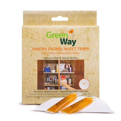 Greenway Pantry Patrol Traps, Non-Toxic Pantry Moth and Insect Control, Gel-Based for Flour Beetles...