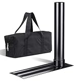 ZeHuoGe Baking Varnish Flag Pole Stand with Bag for 20/25ft, Fits Flag Pole Max Diameter 2 3/8", 2-P