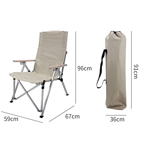 XVBVS Chaise Inclinable de Camping Pliante de Loisirs, Dossier Inclinable de Camping en Plein Air à Dossier Réglable à 3 Vitesses avec Accoudoirs et Sac de Rangement pour la Pêche, Le Barbecue-Black – vue 2