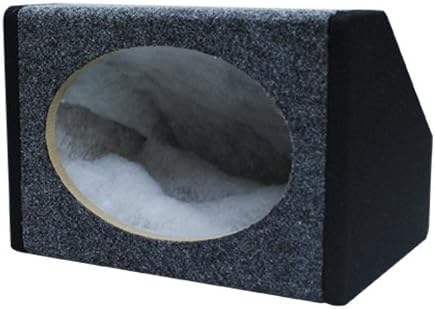 Absolute USA 6X9PKBG 6 X 9 Inches Angled/Wedge Box Speakers, Set of Two (Black/Grey)