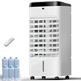 MEPTY Windowless Portable Air Conditioners, Swamp Cooler with Oscillation, Evaporative Air Cooler with Remote,12H Timer, Air Cooler Fan with 3Modes&Speeds for Bedroom Indoor Room