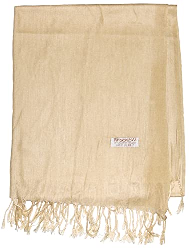 Soophen Pashmina Scarf in Beautiful Solid Colors, 06.beige, One size