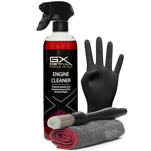 GxDetail Limpia Motores Premium para Coche 500 ml. – Desengrasante Potente y Seguro – Elimina Grasa, Aceite y Suciedad – Protección y Brillo Profesional – Fácil Aplicación.