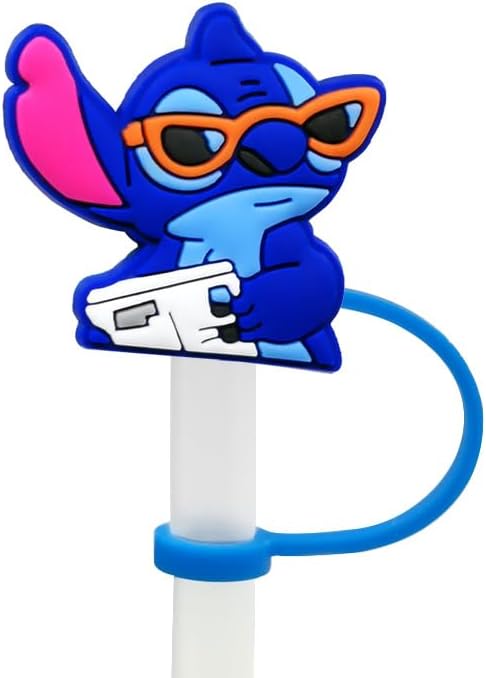 Miniatura 2 de Bonita tapa de popote de dibujos animados para copa Stanley, cubierta de paja de silicona para niños, compatible con vaso de 30 y 40 onzas con asa,