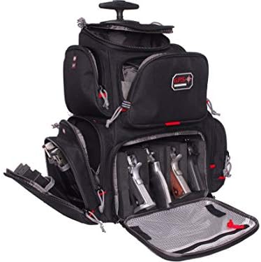 G.P.S. Bags Rolling Handgunner Backpack, Black, Small
