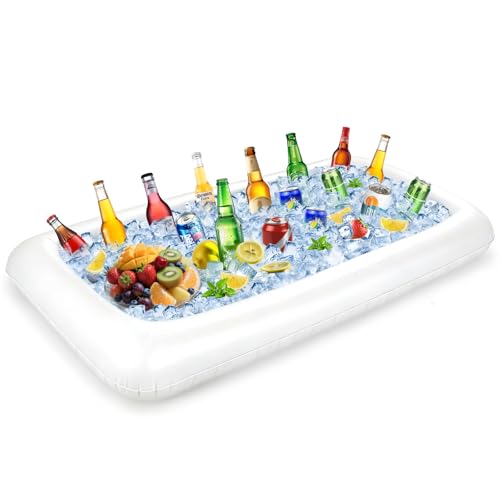 Inflatable Ice Serving Bar with Drain for Pool Parties