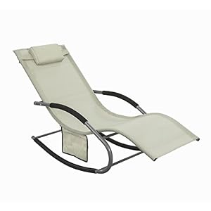 SoBuy Sonnenliege Schaukelliege OGS28-MI mit Tasche