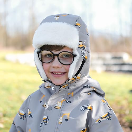Image of JAN & JUL Waterproof Trapper Hat for Baby and Kids, Insulated Winter Hat with Faux Fur Lining